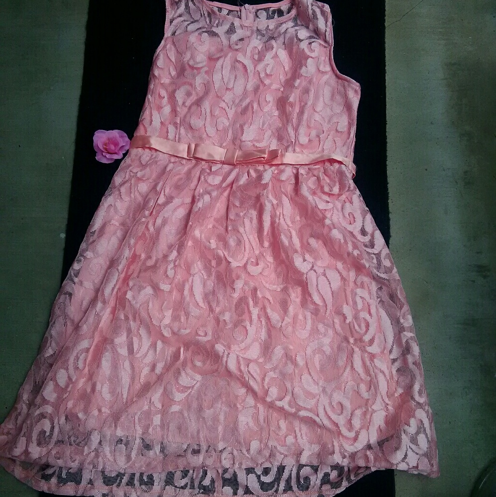 Pink lace dress
